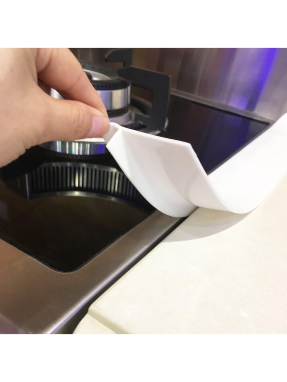 25-Inch Silicone Gap Covers for Stove & Counter - 2 Pack, White Kitchen